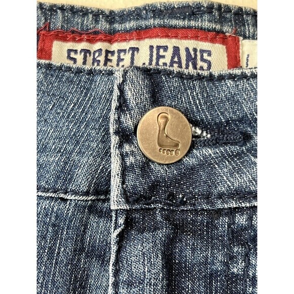 Street Jeans Girls Blue Jean Skirt Large Bling Pockets Stretch 28 x 13.5 USA - Picture 4 of 11